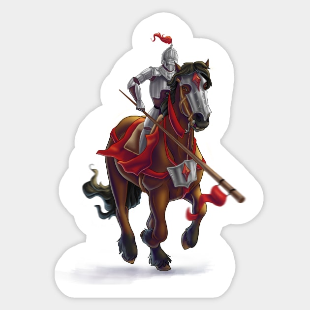 Red Knight Sticker by Unicornarama